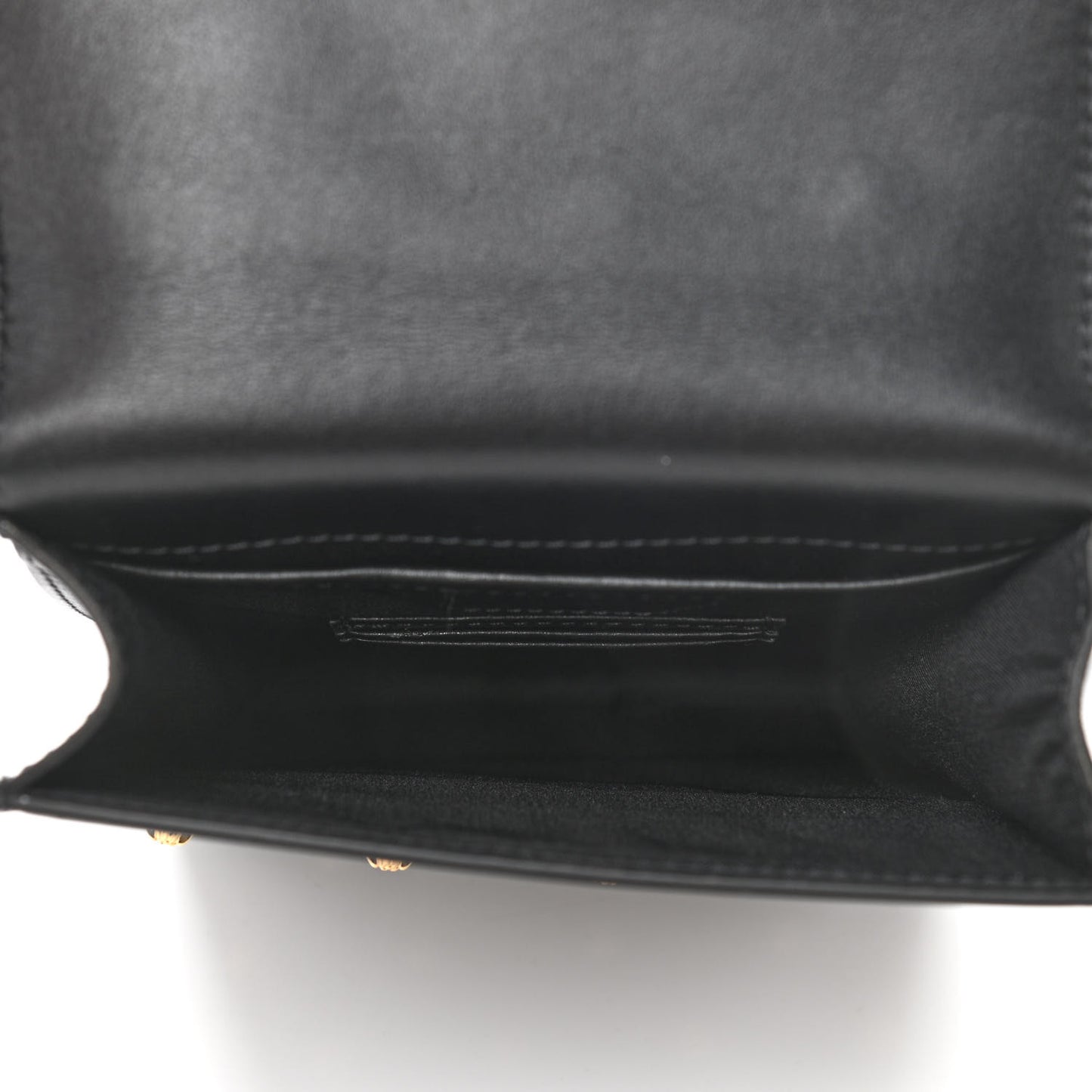 Calfskin Studded Medusa Crossbody Black