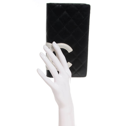 Chanel Calfskin Quilted Cambon Yen Wallet Black 2 of 8