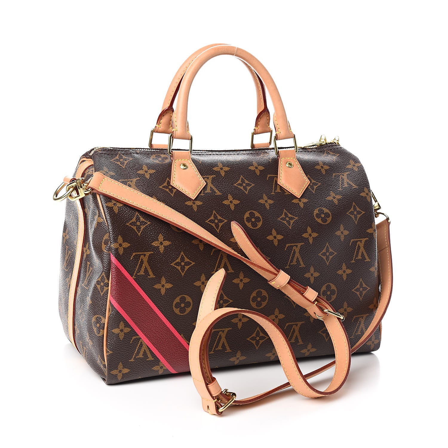 Louis Vuitton Monogram My LV Heritage Speedy Bandouliere 30 Bordeaux Fuchsia 3 of 11