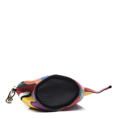 Loewe Calfskin Mini Striped Elephant Crossbody Bag Multicolor 3 of 14