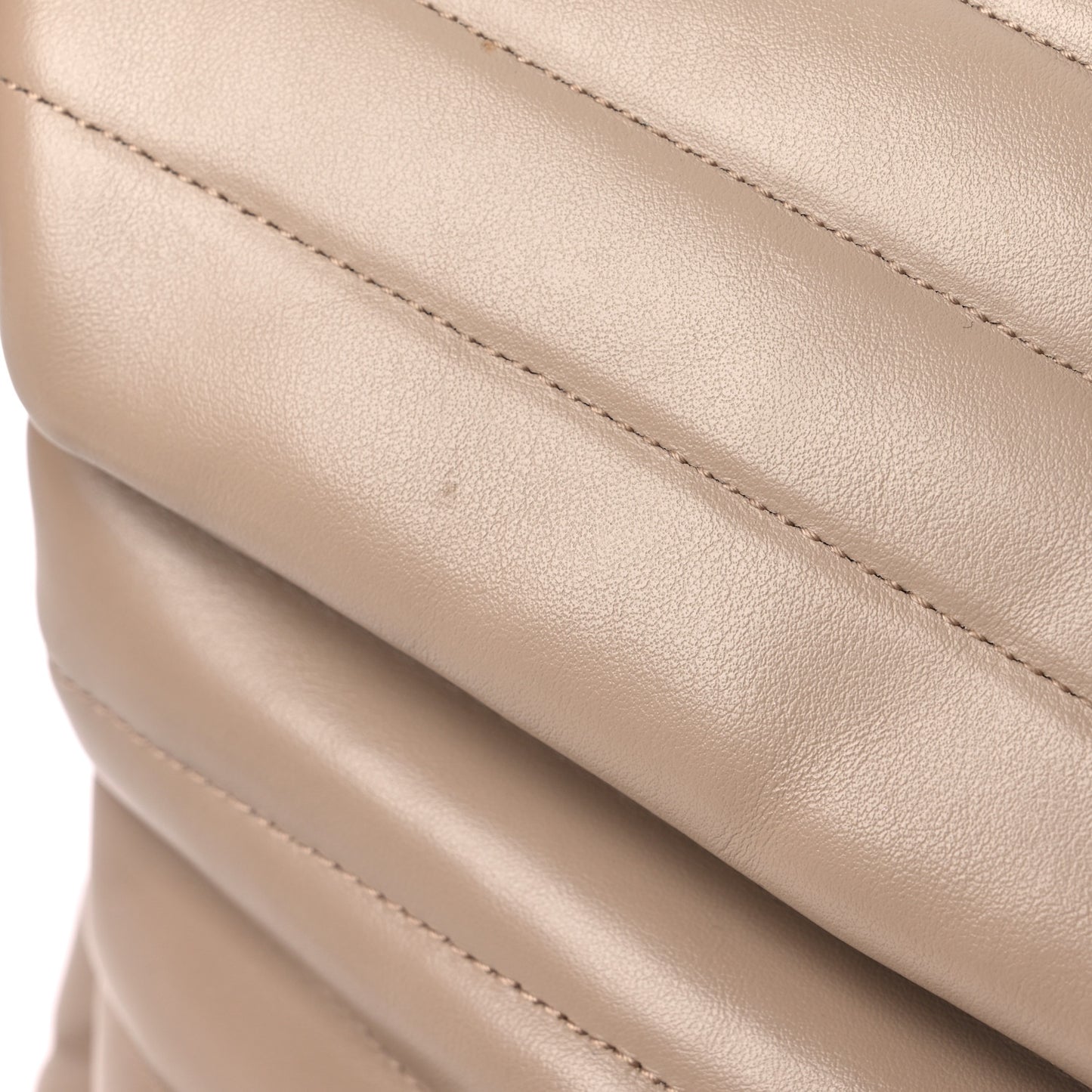 Calfskin Y Quilted Monogram Medium Loulou Chain Satchel Light Natural
