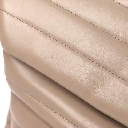 Saint Laurent Calfskin Y Quilted Monogram Medium Loulou Chain Satchel Light Natural 18 of 21