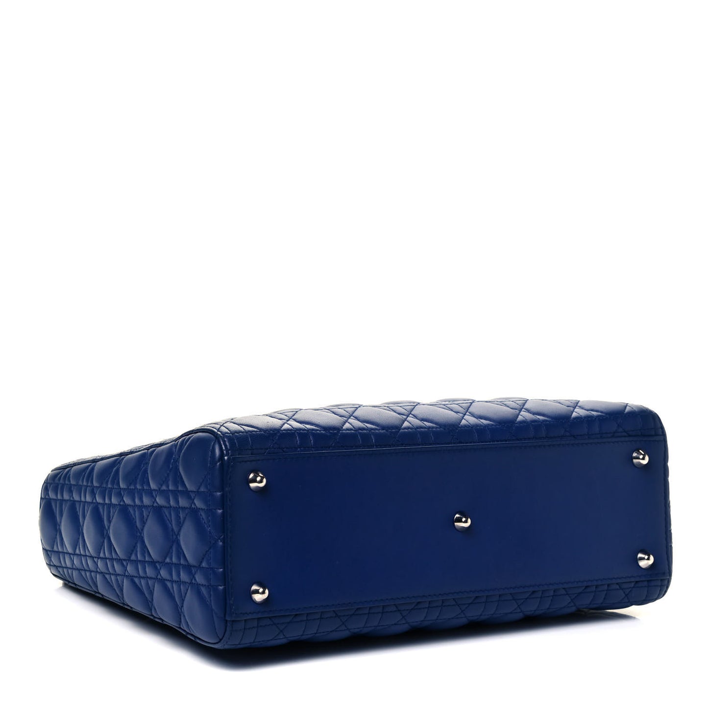 Lambskin Cannage Large Lady Dior Blue