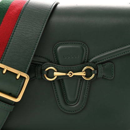 Gucci Calfskin Medium Lady Web Shoulder Bag Green 9 of 13