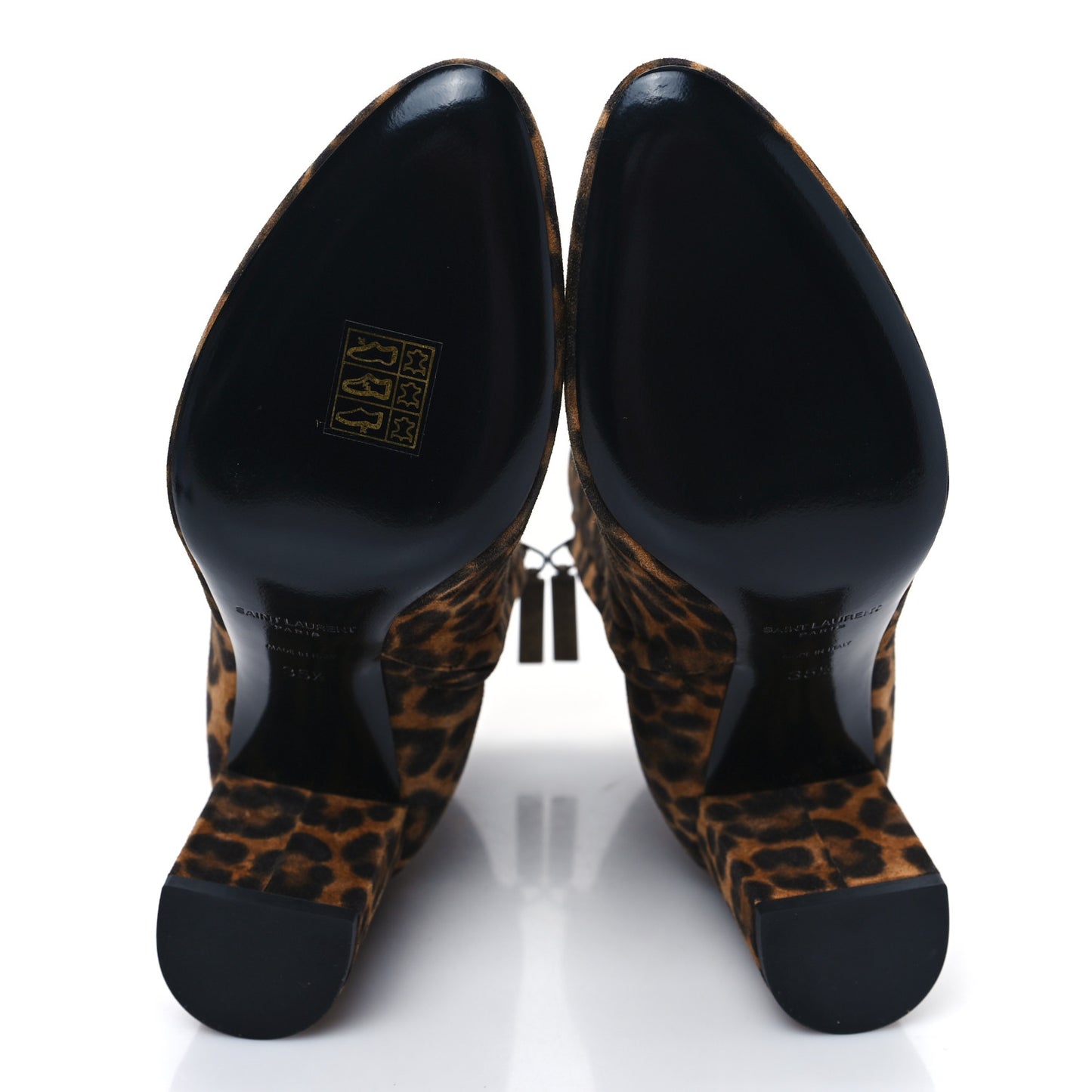 Suede Lou 75 Ankle Boots 35.5 Leopard
