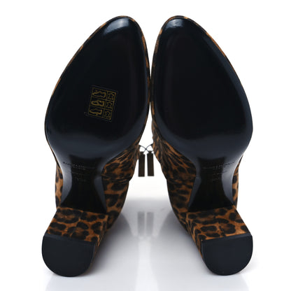 Saint Laurent Suede Lou 75 Ankle Boots 35.5 Leopard 5 of 8