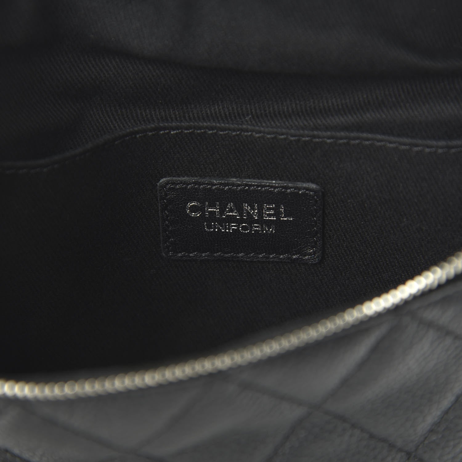 Chanel Grained Calfskin Quilted Waist Belt Bag Black 8 of 10