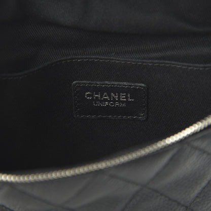 Chanel Grained Calfskin Quilted Waist Belt Bag Black 8 of 10