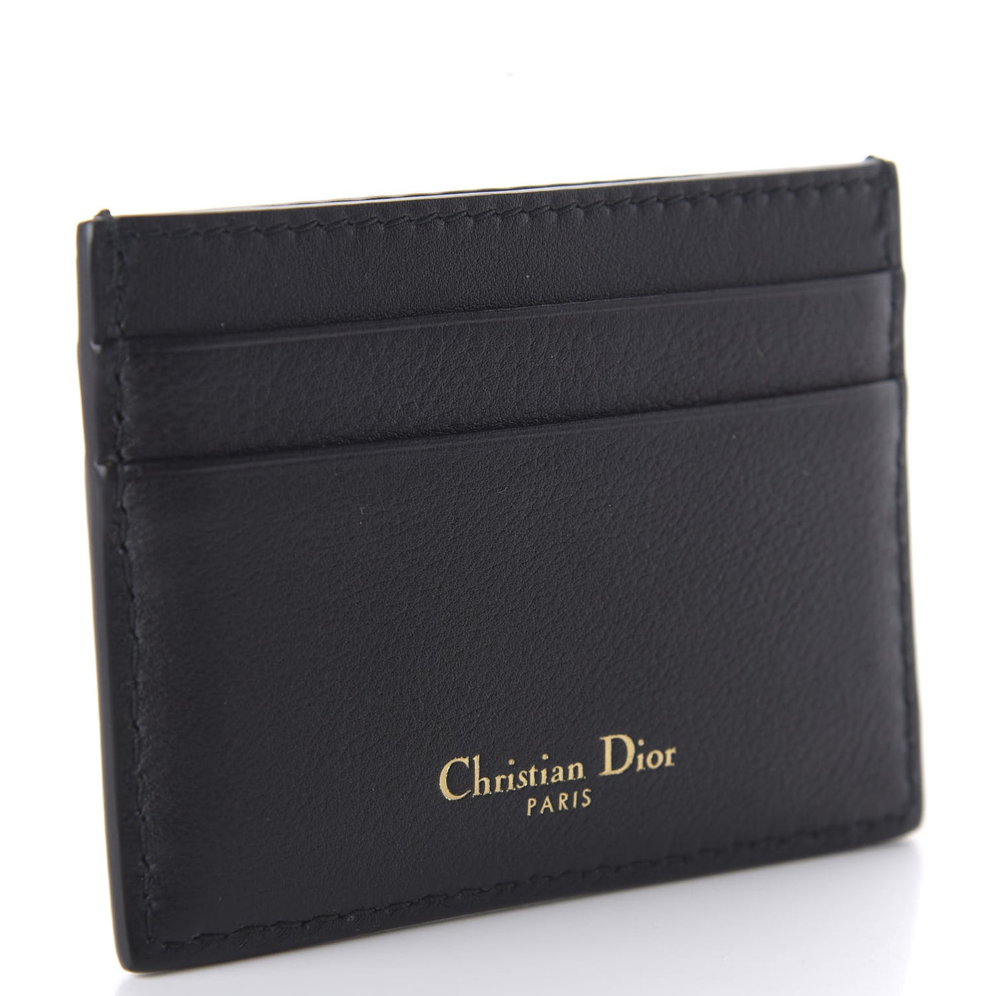 Calfskin D-Fence Card Holder Black