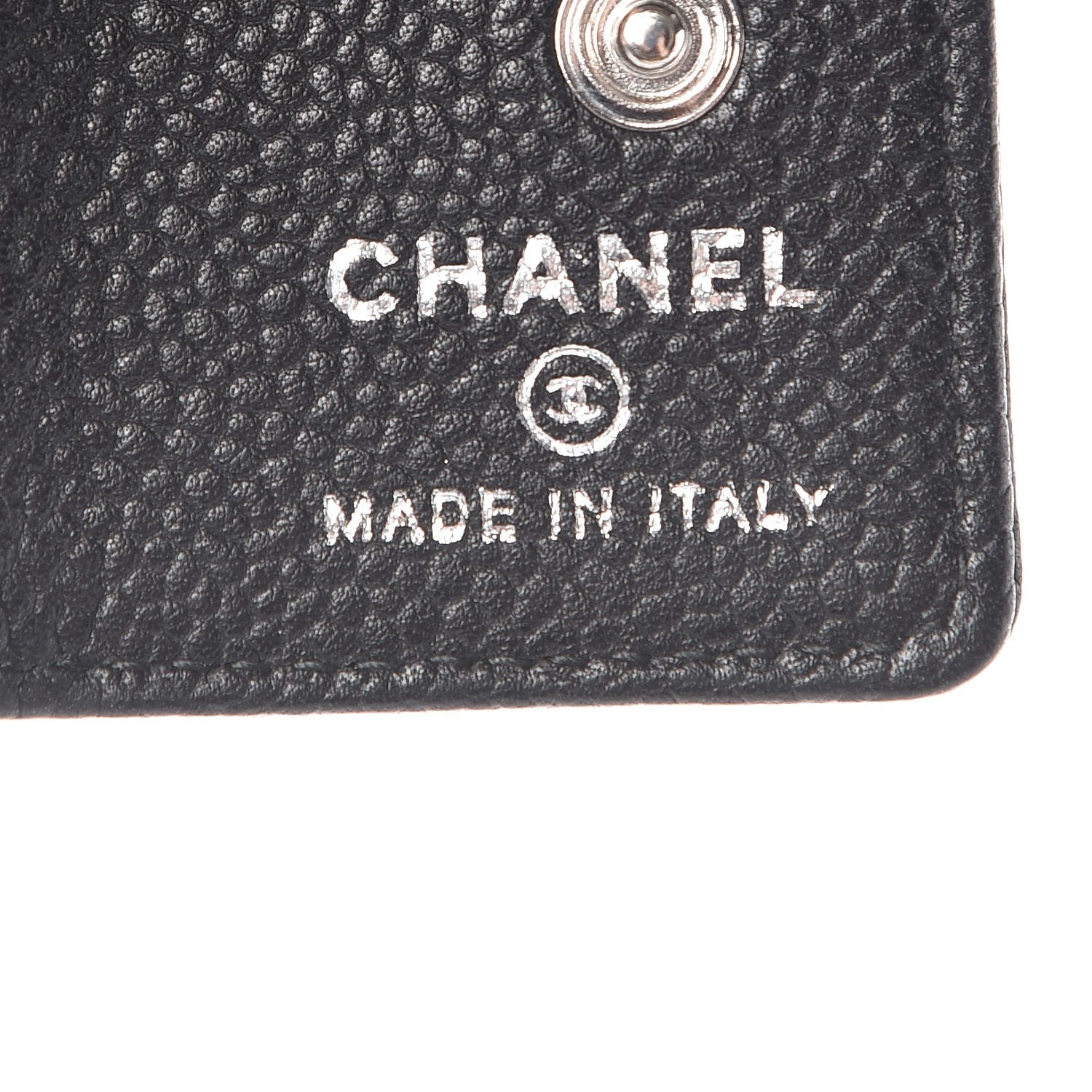 Chanel Caviar Photo Holder Key Chain Bag Charm Black 9 of 10