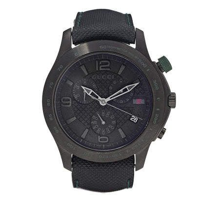Gucci PVD Stainless Steel Nylon 45mm G-Timeless Chronograph Quartz Watch Black 1 of 7