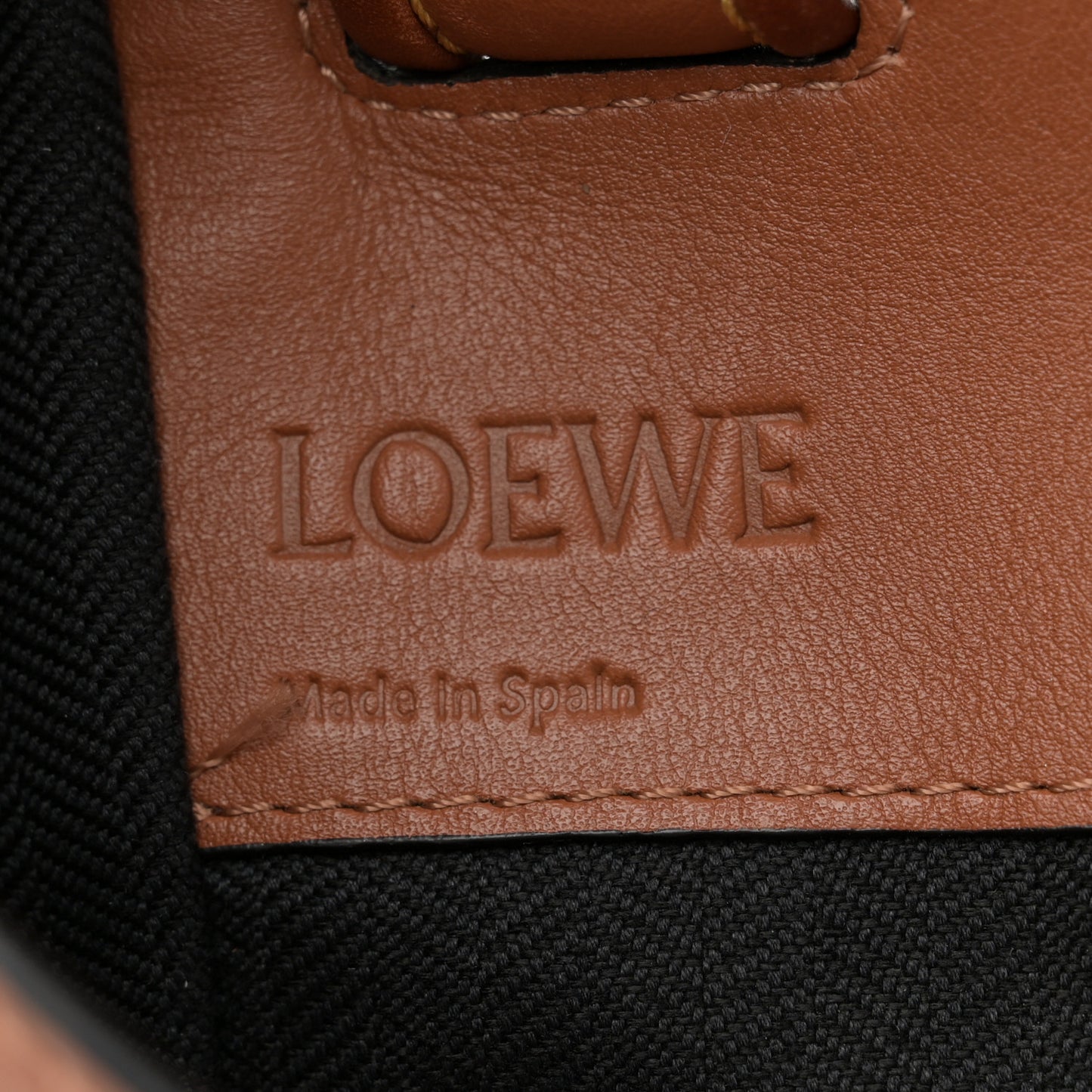 Calfskin Laced Hammock Shoulder Bag Tan