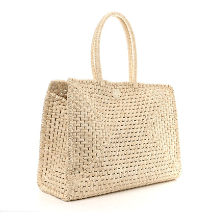 Salvatore Ferragamo Raffia XL Studio Box Tote Natural 3 of 10