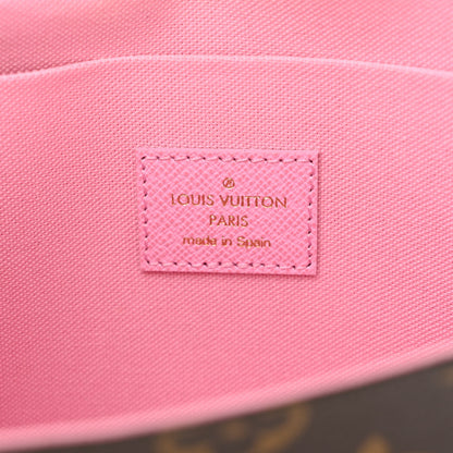 Louis Vuitton Monogram 2022 Christmas Animation Paris Pochette Felicie Chain Wallet Pink 9 of 13