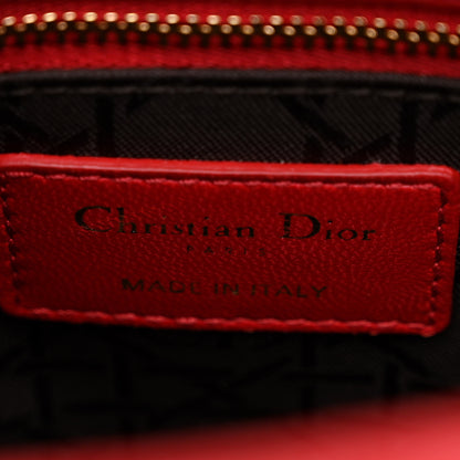 Christian Dior CHRISTIAN DIOR Lambskin Cannage Small Lucky Badges My Lady Dior Red 6 of 9