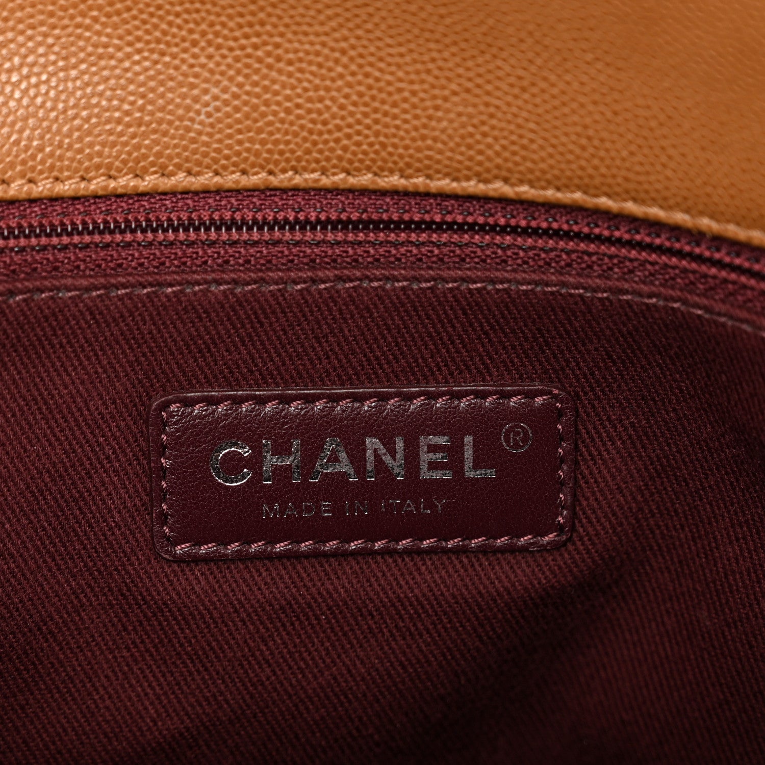 Chanel Caviar Quilted Medium Coco Handle Flap Camel 7 of 14