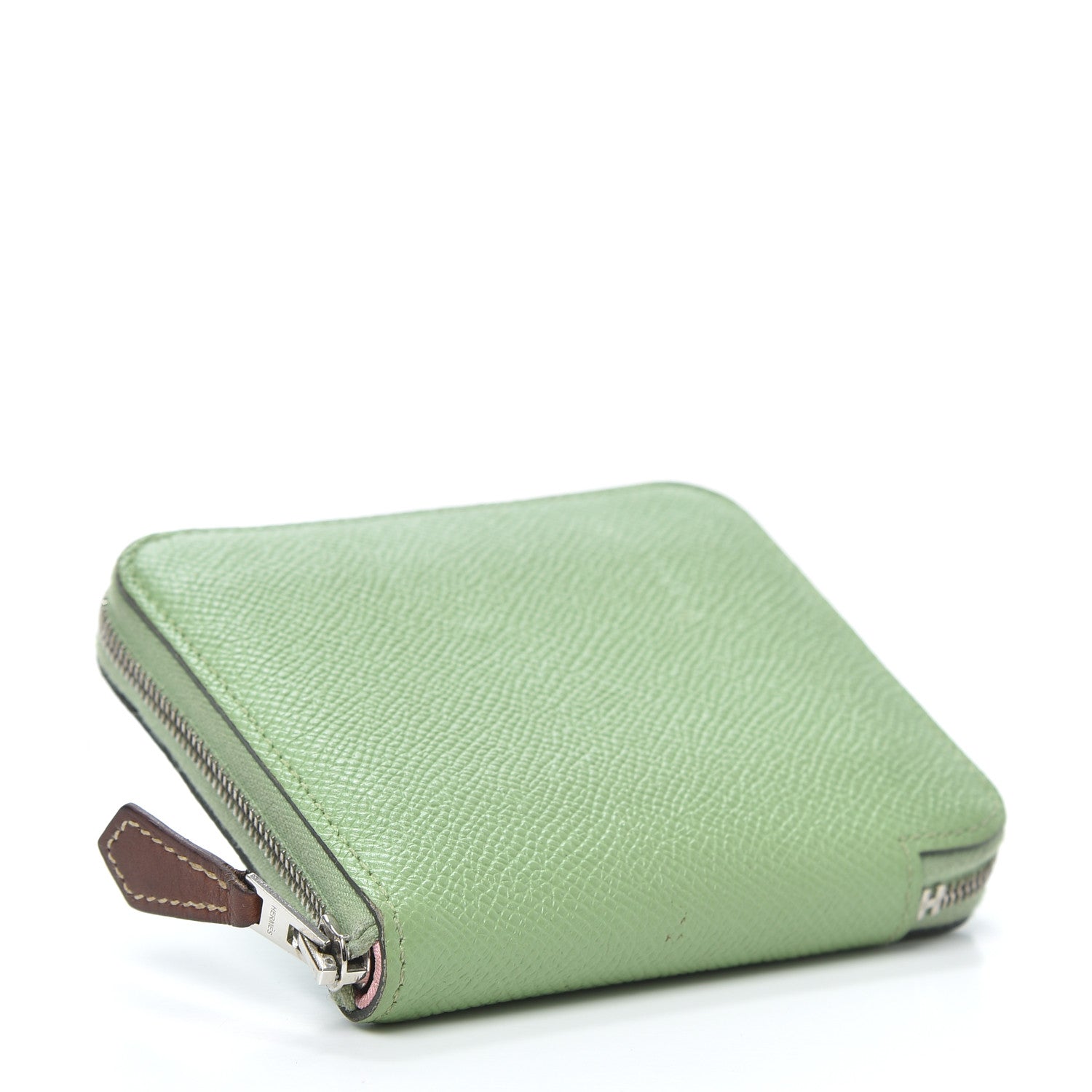 Hermes Epsom Silk'In Compact Wallet Vert Criquet 4 of 6
