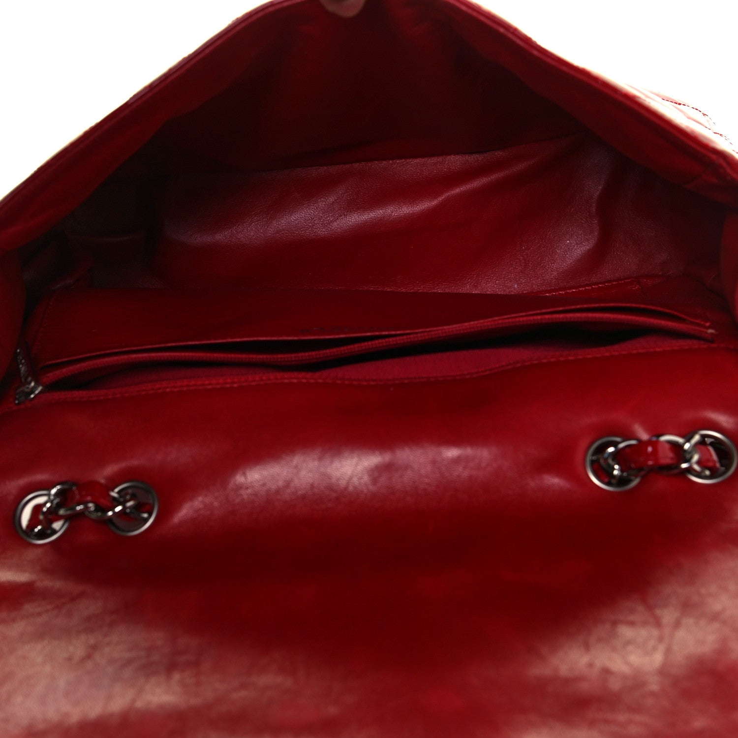 Chanel Patent Jumbo Single Flap Red 4 of 16