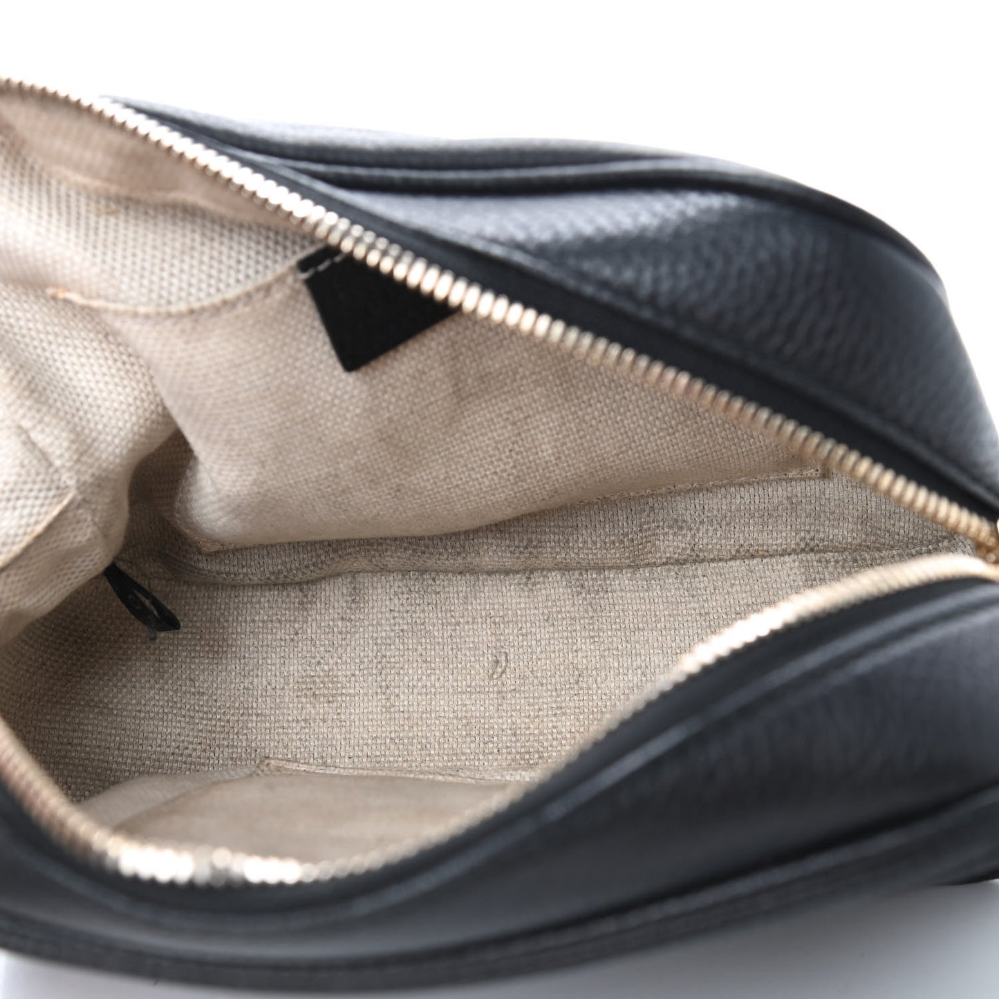 Pebbled Calfskin Small Soho Disco Bag Black