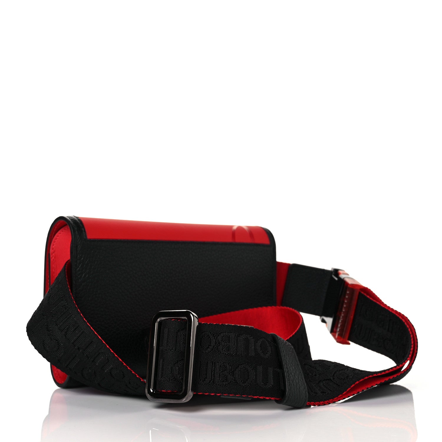 Christian Louboutin Calfskin Gomme Spikes Paloma Crossbody Red 2 of 7