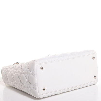 Christian Dior Lambskin Cannage Medium Lady Dior White 4 of 7