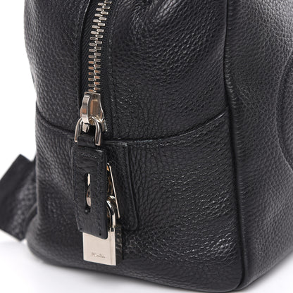 Prada Vitello Daino Embossed Logo Bowler Black 12 of 15
