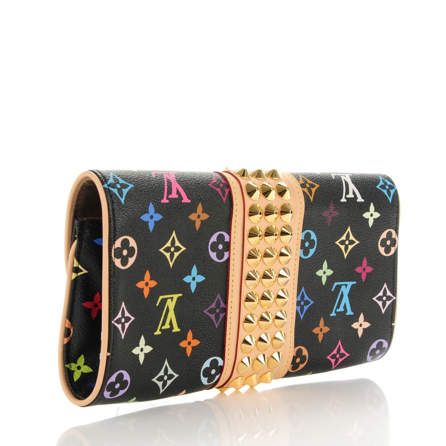 Louis Vuitton Monogram Multicolor Courtney Clutch Black 3 of 6