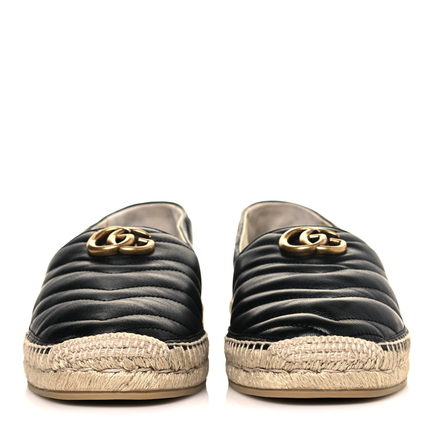 Nappa Matelasse Mens GG Marmont Espadrilles 9.5 Black