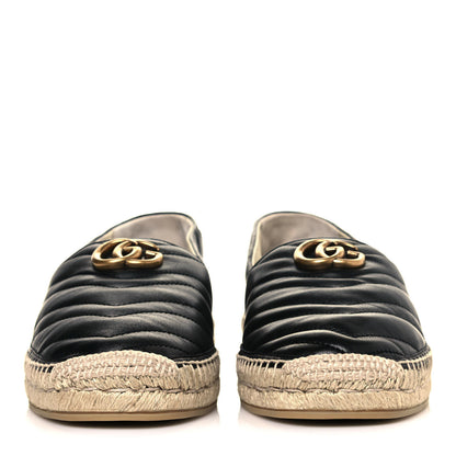 Gucci Nappa Matelasse Mens GG Marmont Espadrilles 9.5 Black 2 of 8