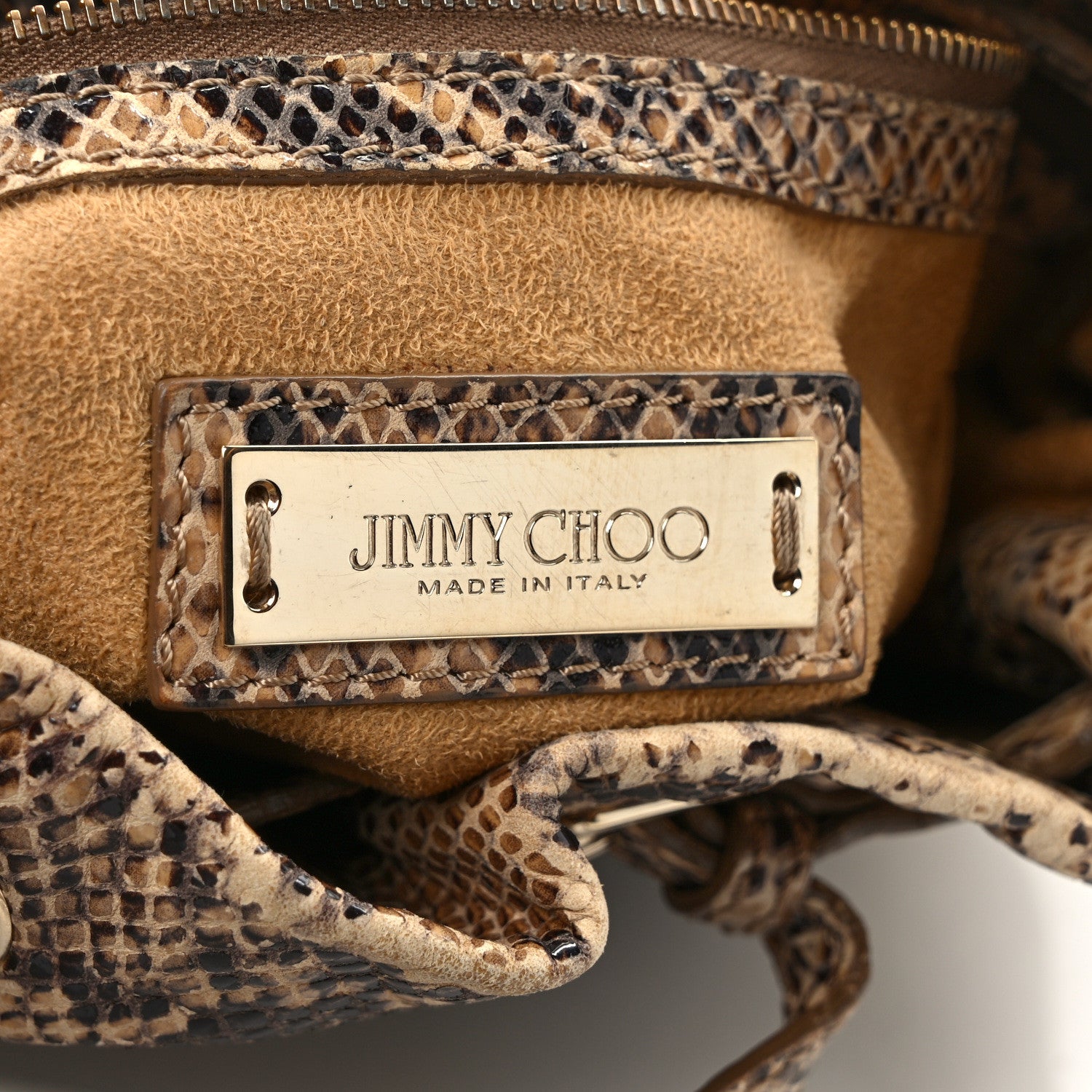 Jimmy Choo Snakeskin Juno Bucket Bag Multicolor 6 of 8