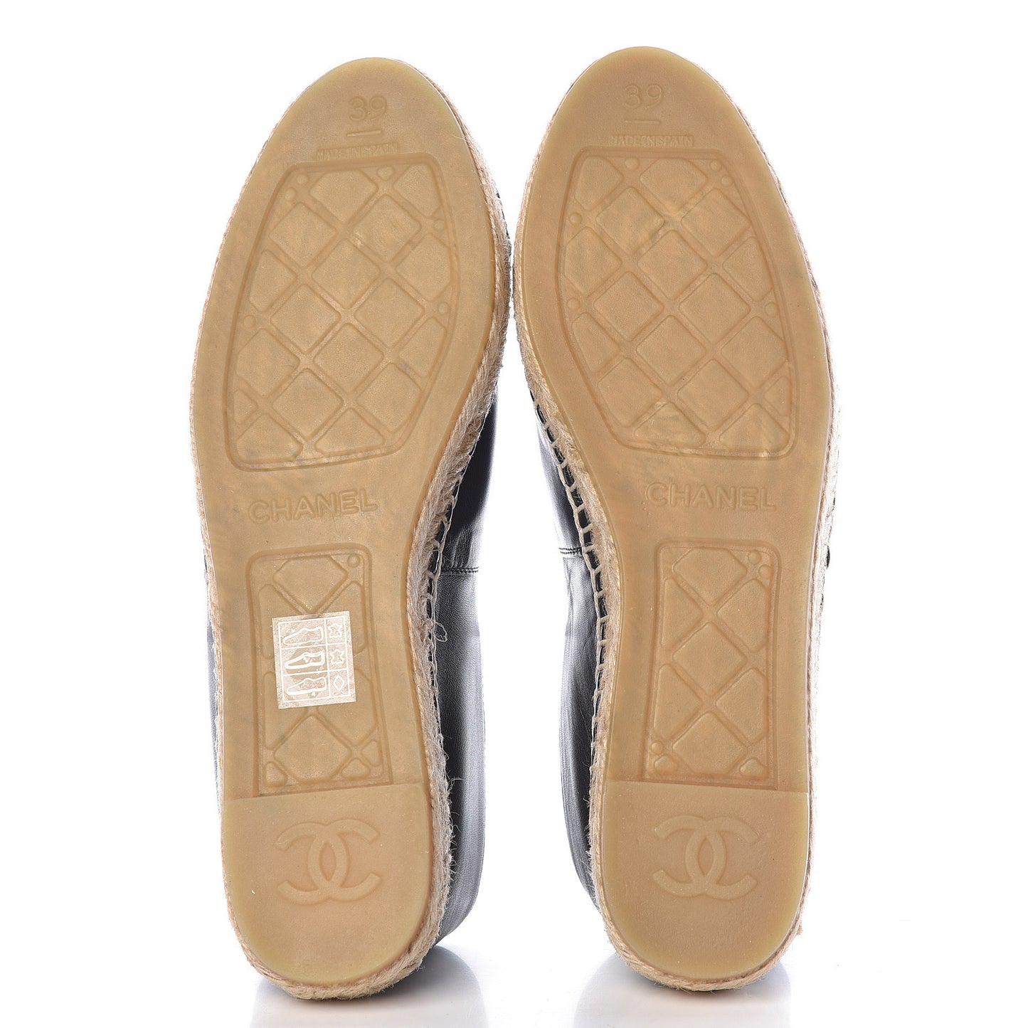 Lambskin CC Espadrilles 39 Black