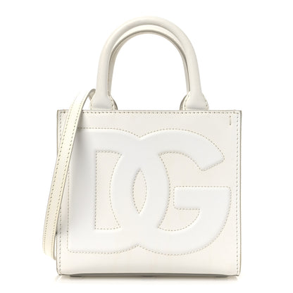 Dolce & Gabbana Calfskin Small DG Daily Shopper Tote White 1 of 10