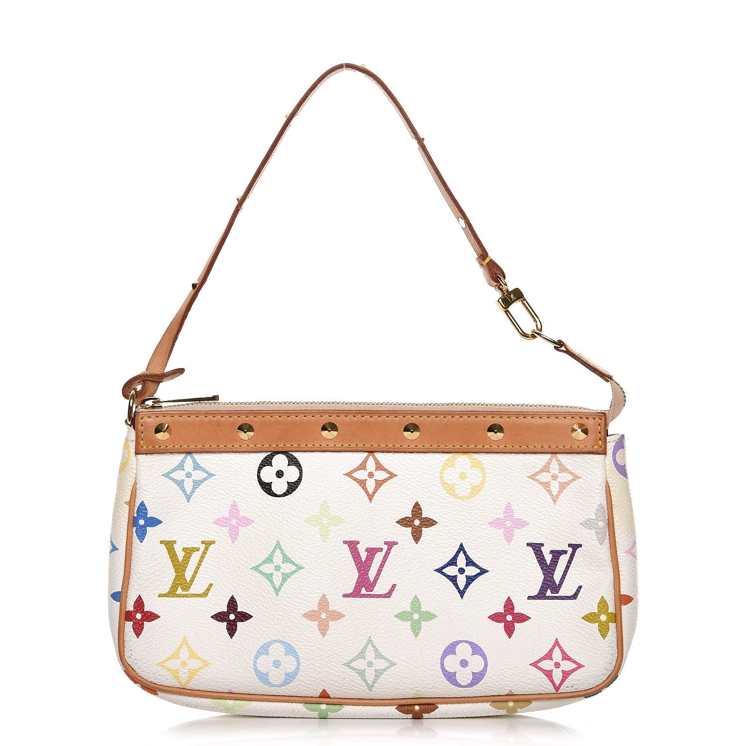 Louis Vuitton Monogram Multicolor Pochette Accessories White 1 of 14