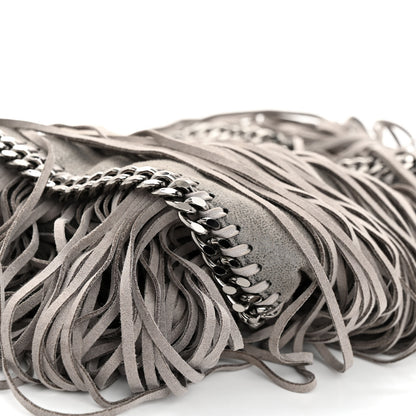 Stella McCartney Shaggy Deer Fringe Mini Falabella Tote Grey 8 of 9
