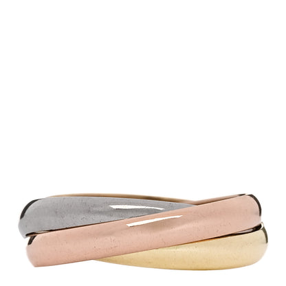 Cartier 18K Pink Yellow White Gold Small Trinity Ring 53 6.25 3 of 5