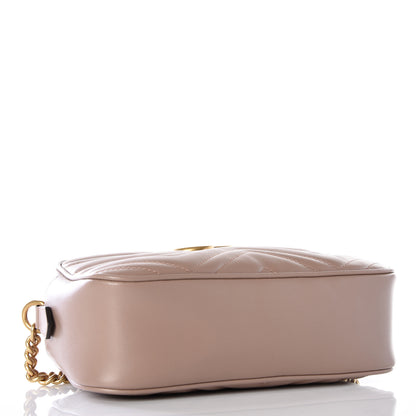 Gucci Calfskin Matelasse Small GG Marmont Chain Shoulder Bag Porcelain Rose 3 of 10