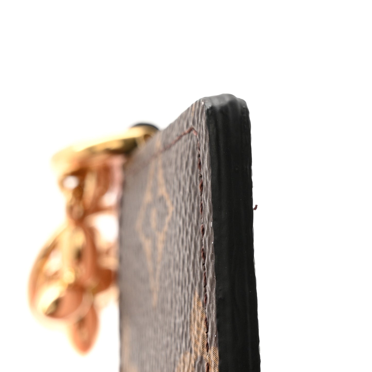 Monogram LV Charms Card Holder Rose Ballerine