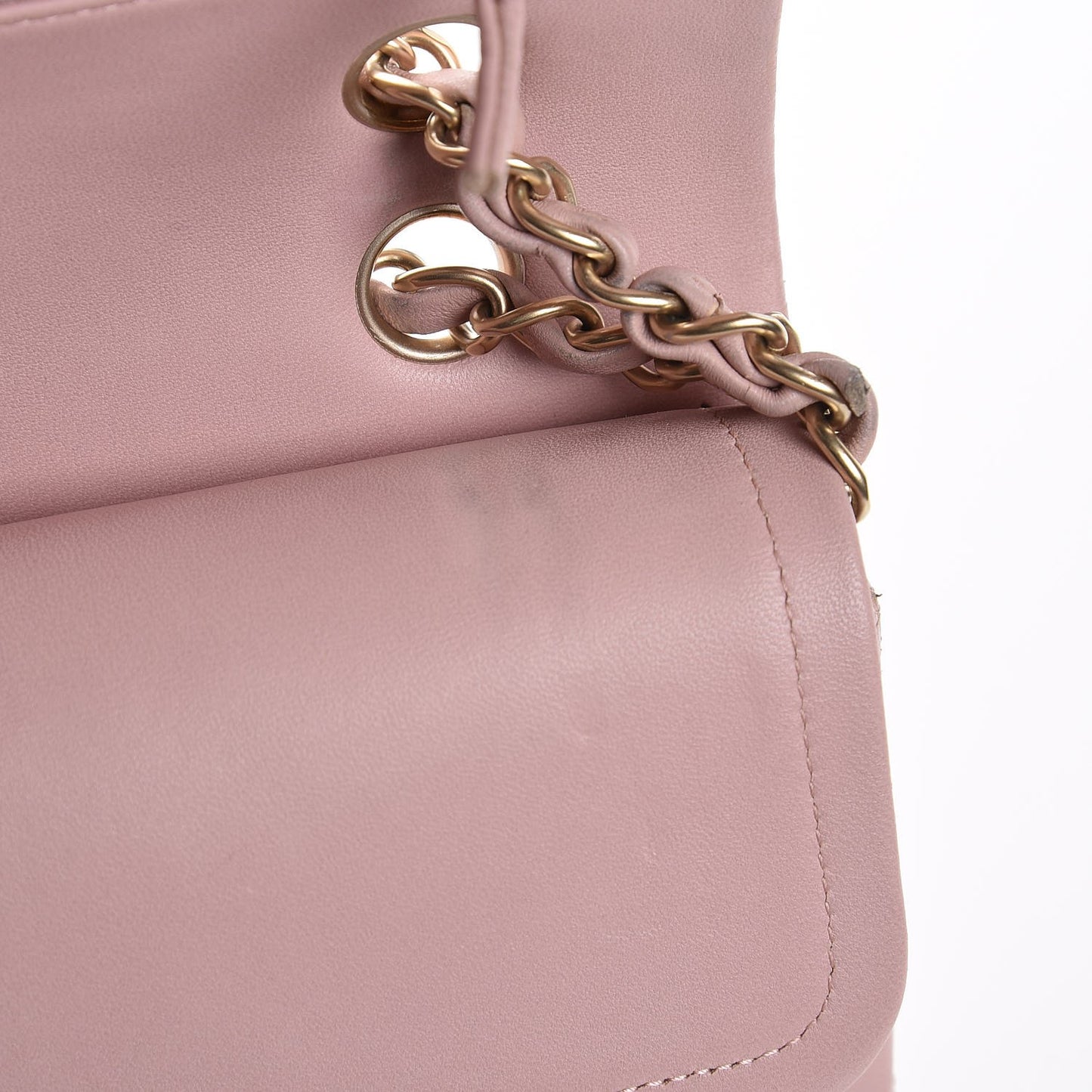 Lambskin Quilted Medium Double Flap Pink