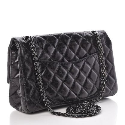 Chanel Metallic Aged Calfskin Quilted 2.55 Reissue 225 Flap So Black 3 of 15