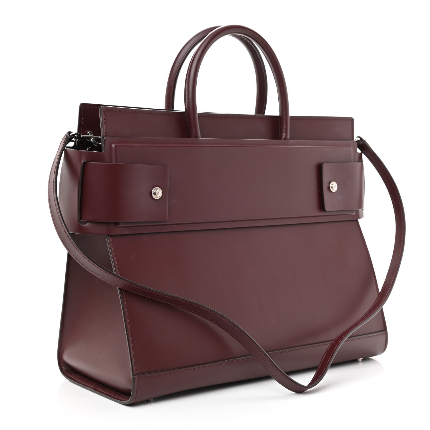 Givenchy Smooth Calfskin Medium Horizon Satchel Oxblood 3 of 9