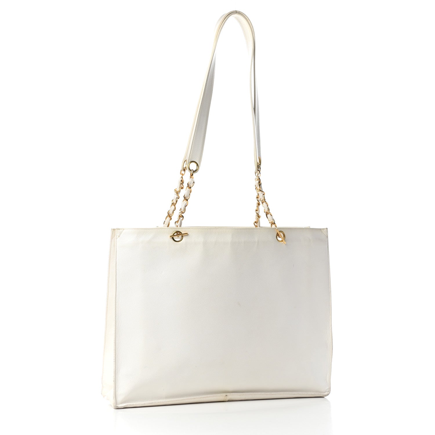 Chanel Caviar CC Timeless Tote White 3 of 13