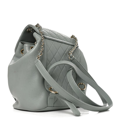 Chanel Lambskin Quilted Large Duma Drawstring Backpack Grey 2 of 10