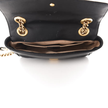Gucci Calfskin Matelasse Mini GG Marmont Shoulder Bag Black 5 of 17