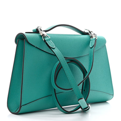 Moynat Carat Calfskin Gabrielle Clutch Turquoise 3 of 9
