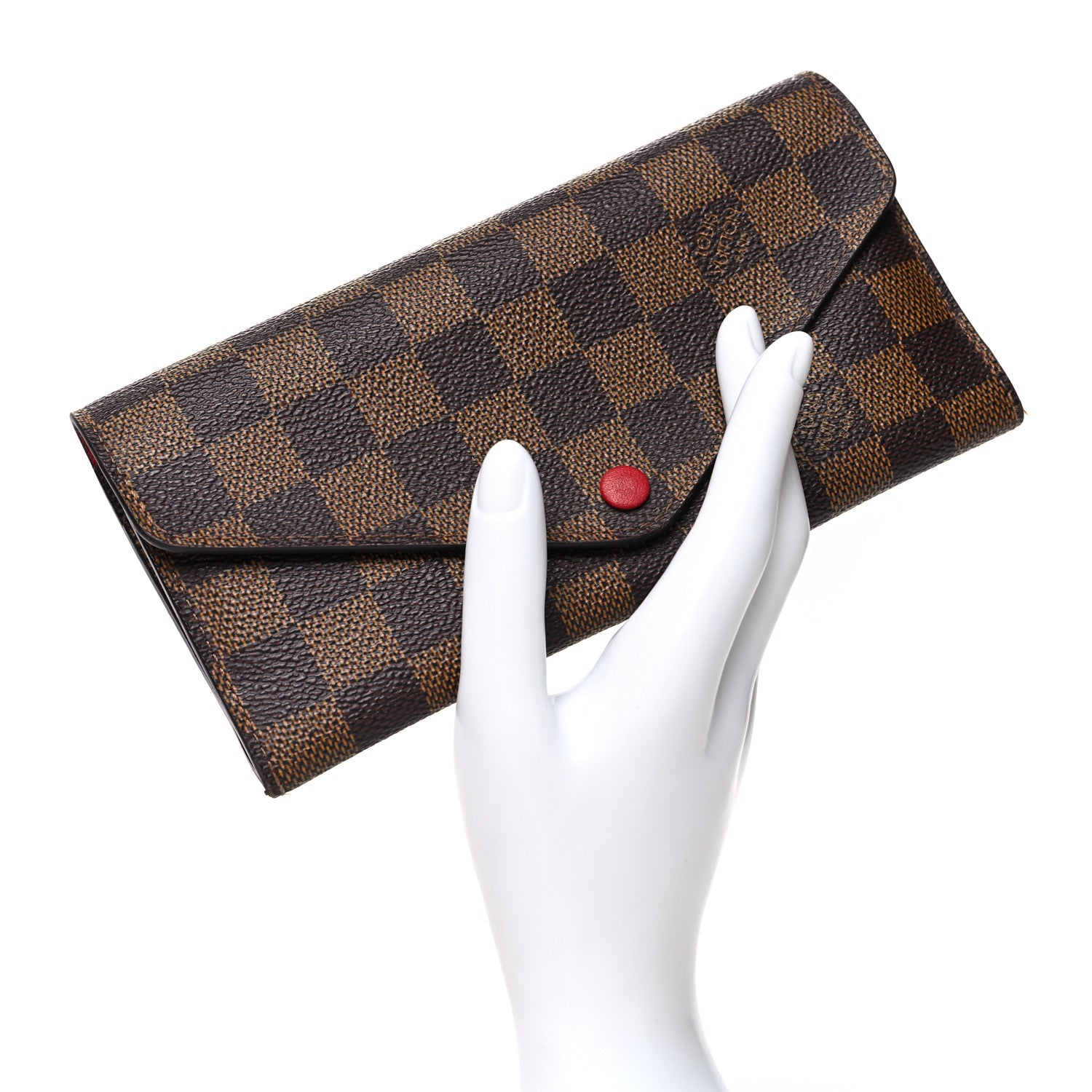 Louis Vuitton Damier Ebene Josephine Wallet Red 2 of 10