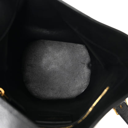Saint Laurent Lambskin Seau Fermoir Bucket Bag Black 5 of 10
