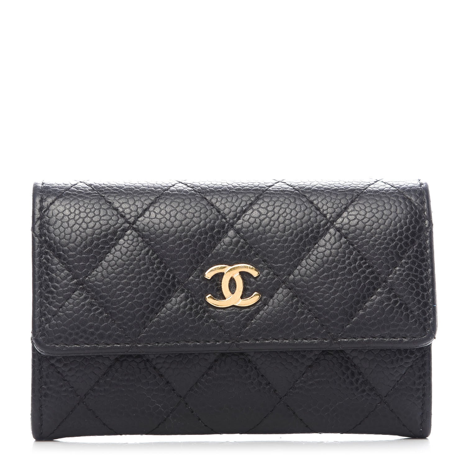 Chanel Caviar Quilted Flap Card Holder Black 1 of 7