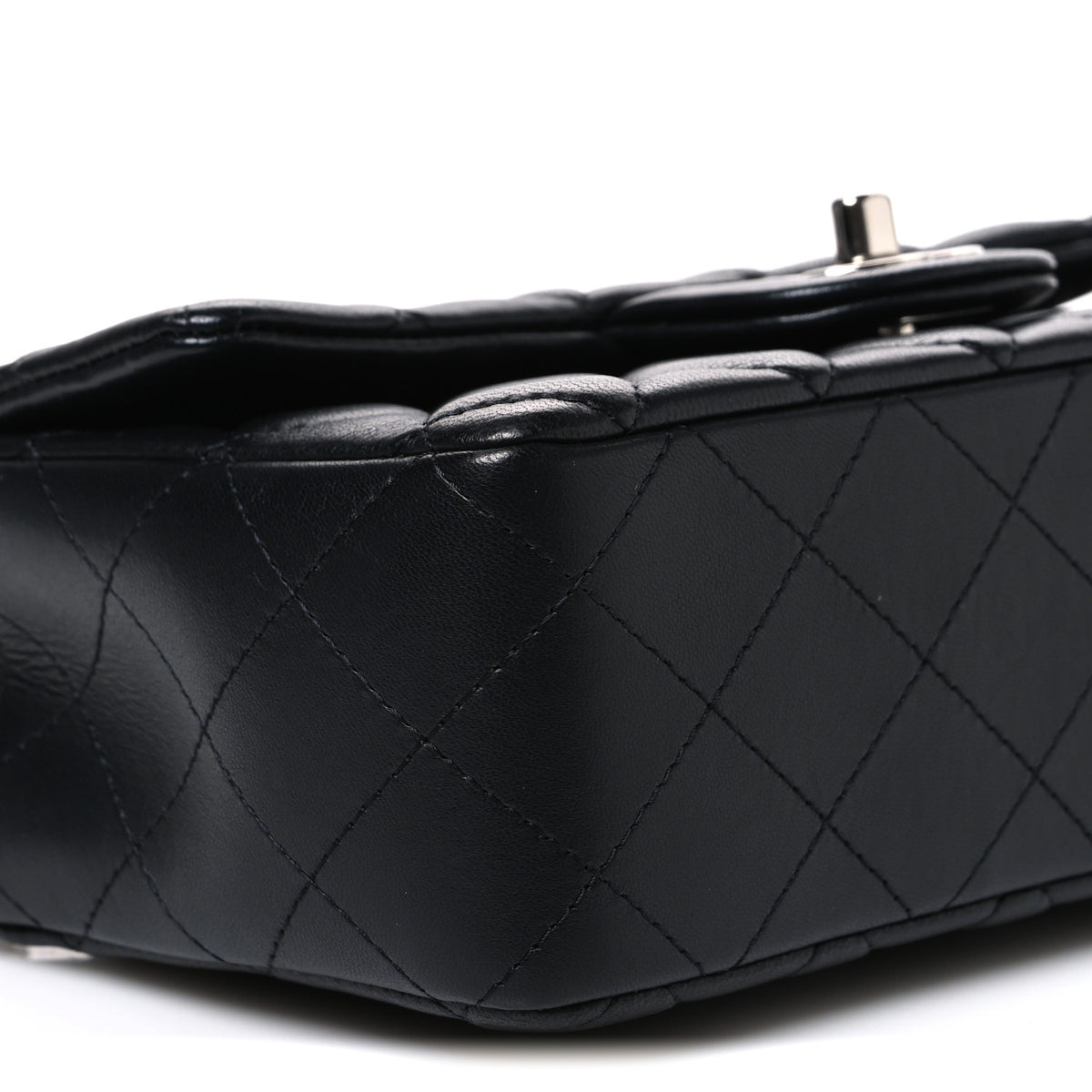 Chanel Lambskin Quilted Mini Rectangular Flap Black 8 of 9