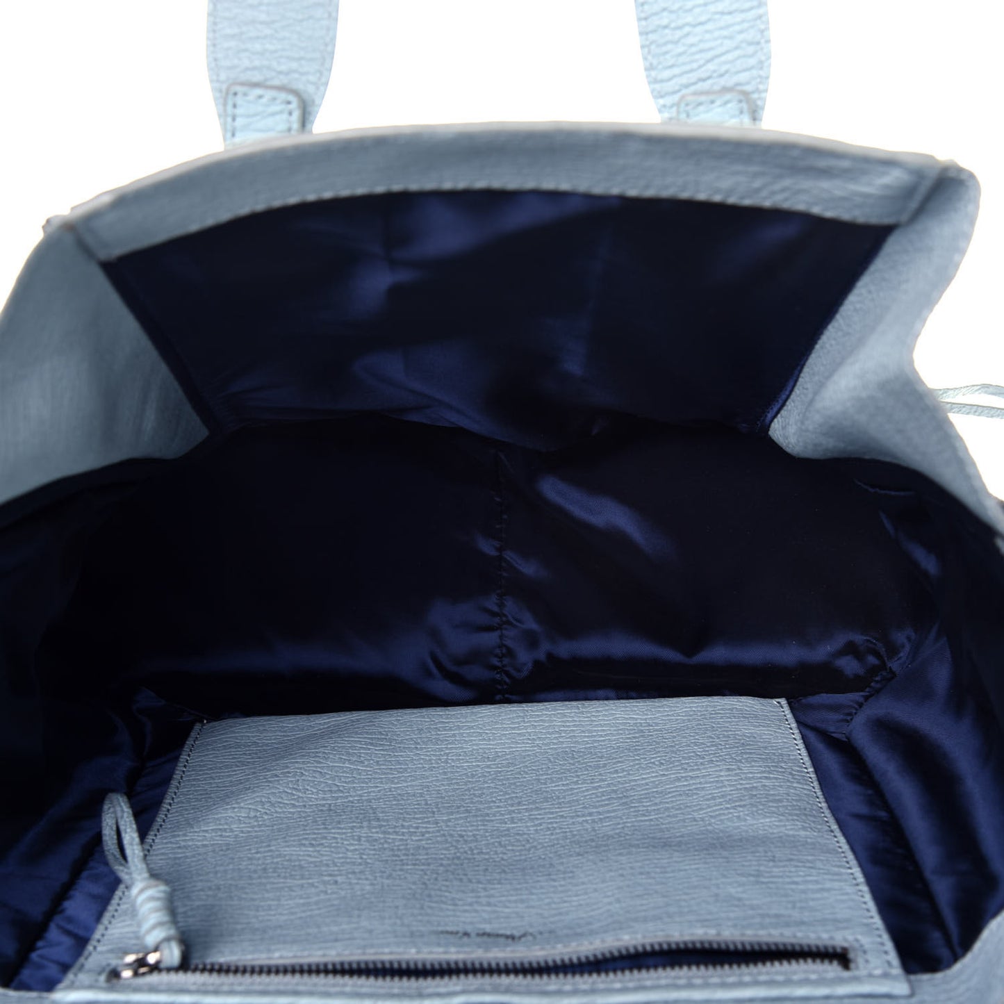 Textured Calfskin Medium Pashli Satchel Light Blue