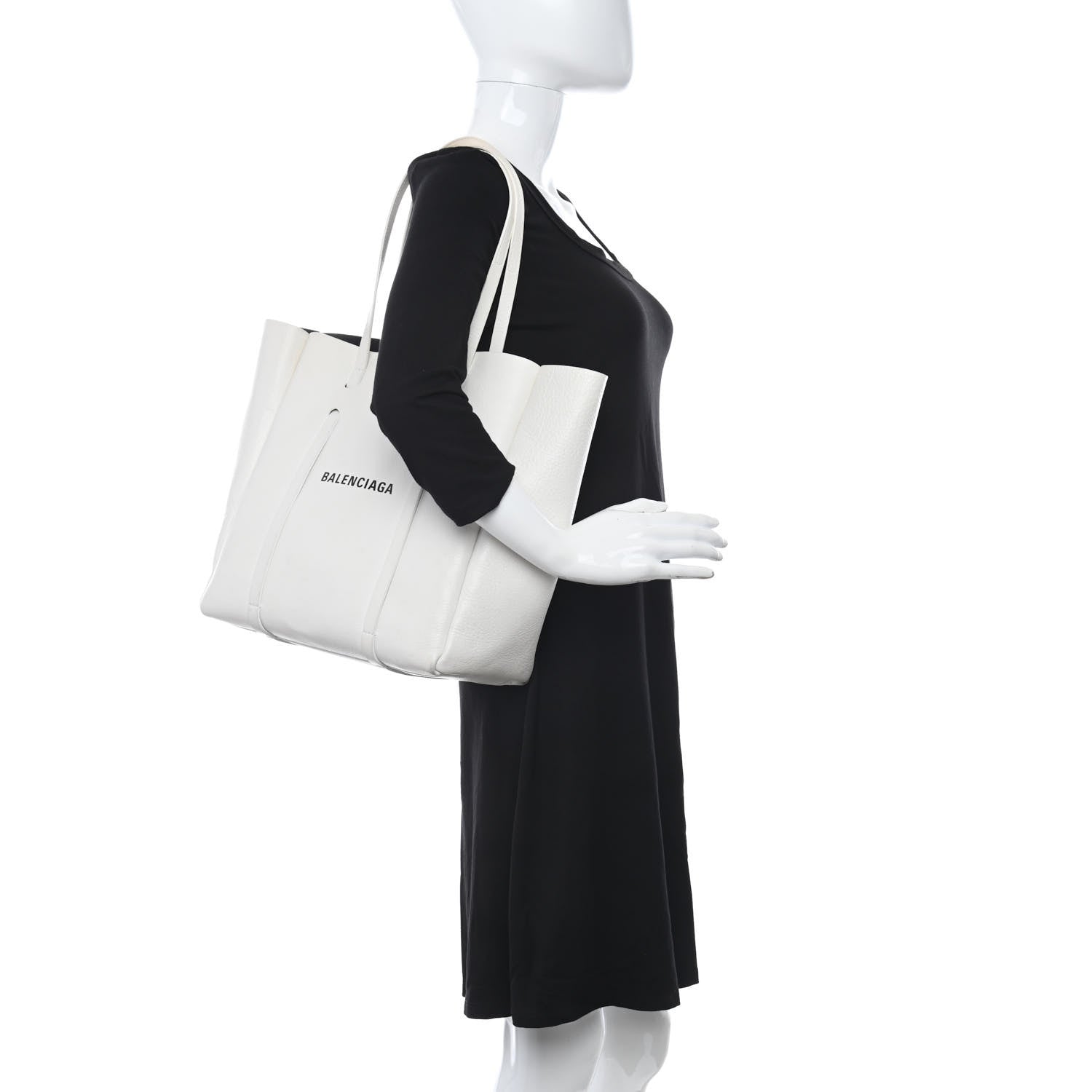 Balenciaga Smooth Calfskin Double Sided Small Everyday Tote Optic White Black 2 of 17